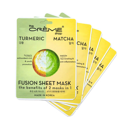Radiance Boost Turmeric & Matcha Facial Mask - 5 Pack