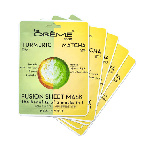 Radiance Boost Turmeric & Matcha Facial Mask - 5 Pack